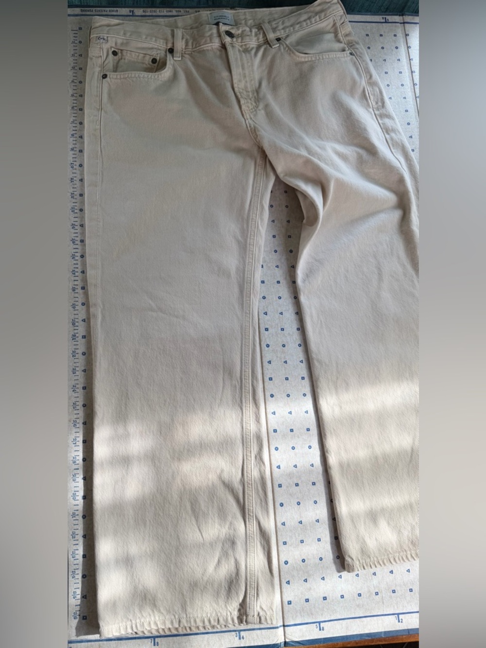 Citizens of Humanity Faye Vintage Straight Jeans Almond Ecru Size 30 - Picture 10 of 15